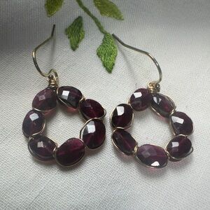 Sundance Gold and GarnetGemstone Earrings